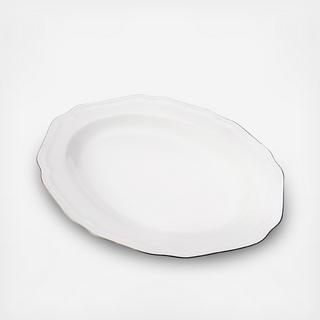 Antique White Platinum Oval Platter