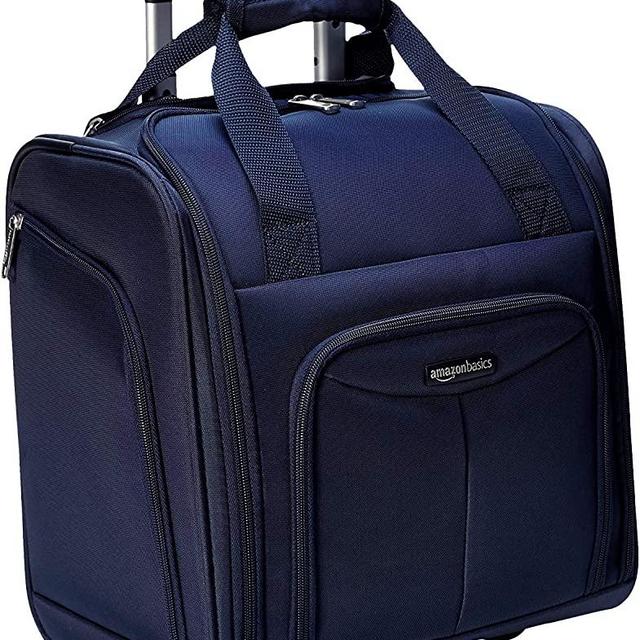 AmazonBasics Underseat, Carry-On Rolling Travel Luggage Bag with Wheels, 14 Inches