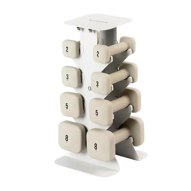 WeGym SafeGrip Square Dumbbells with Anti Slip Handles, Aesthetic Free Weights for Home Workouts, Stable Design Prevents Rolling during Floor Exercises - Set