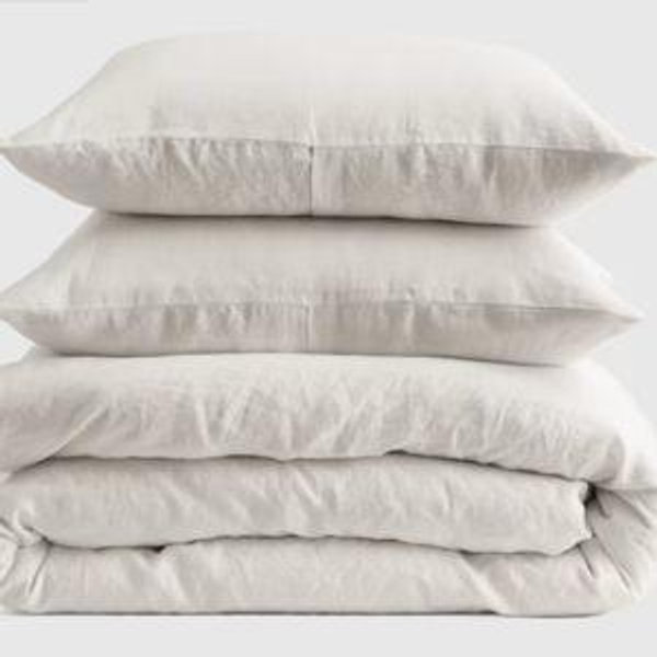 European Linen Duvet Cover Set - King/Cal King - Sand