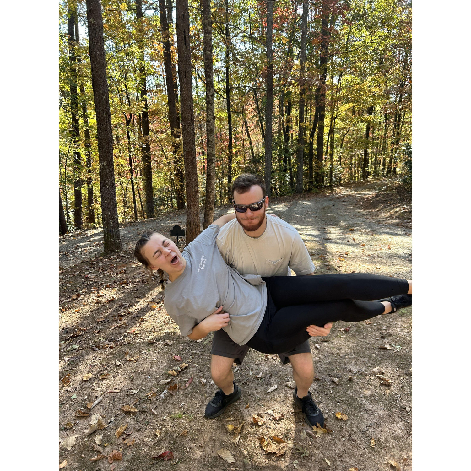 Silly cabin photo for Jaymen's 24th birthday in Helen.