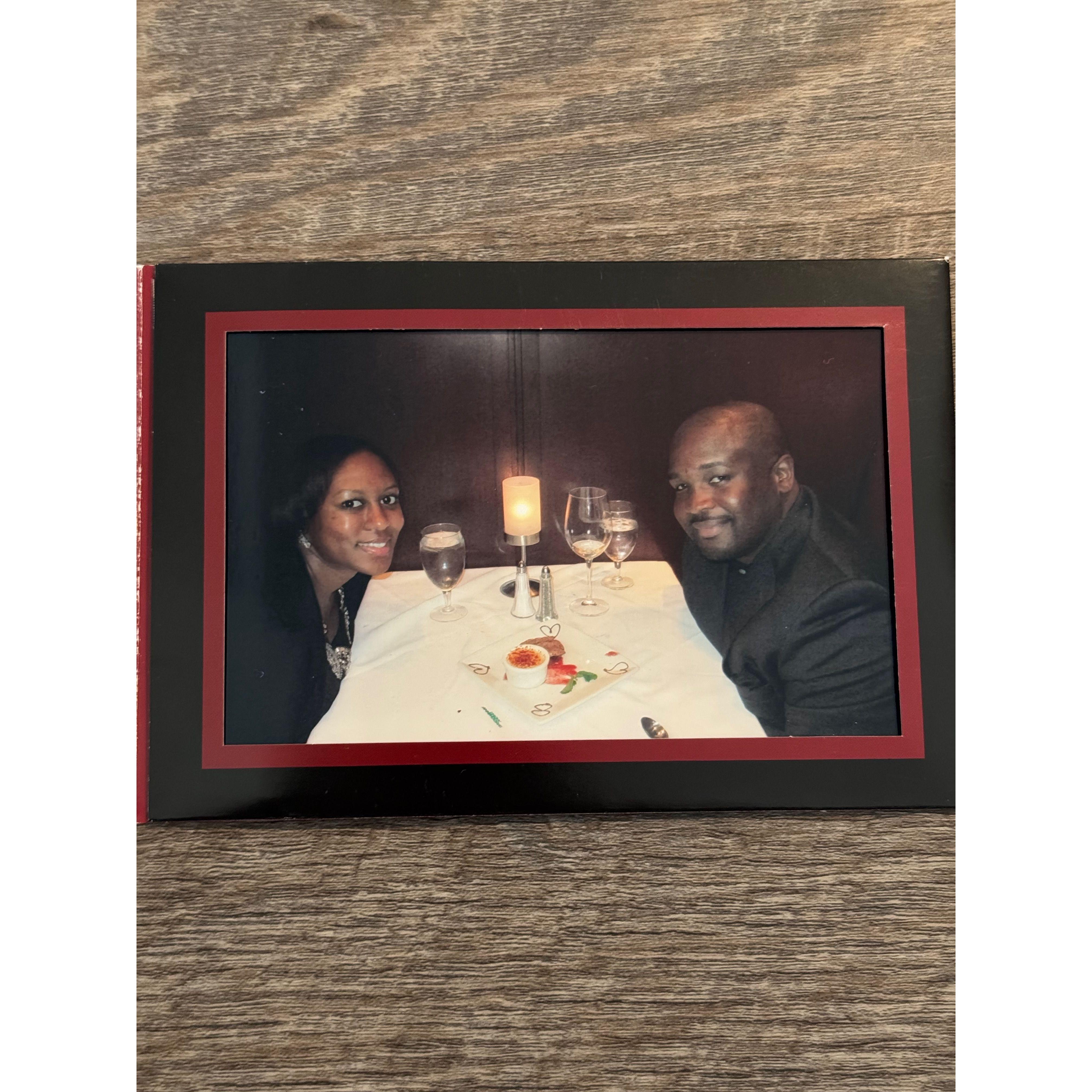 2013 - 8th anniversary. Dinner at Ruth's Chris in Minneapolis.