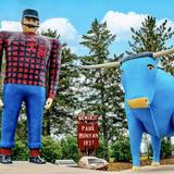 Paul Bunyan & Babe the Blue Ox Statues