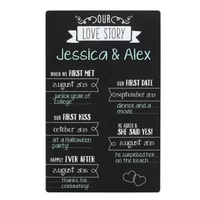 Pearhead® Our Love Story Chalkboard Set