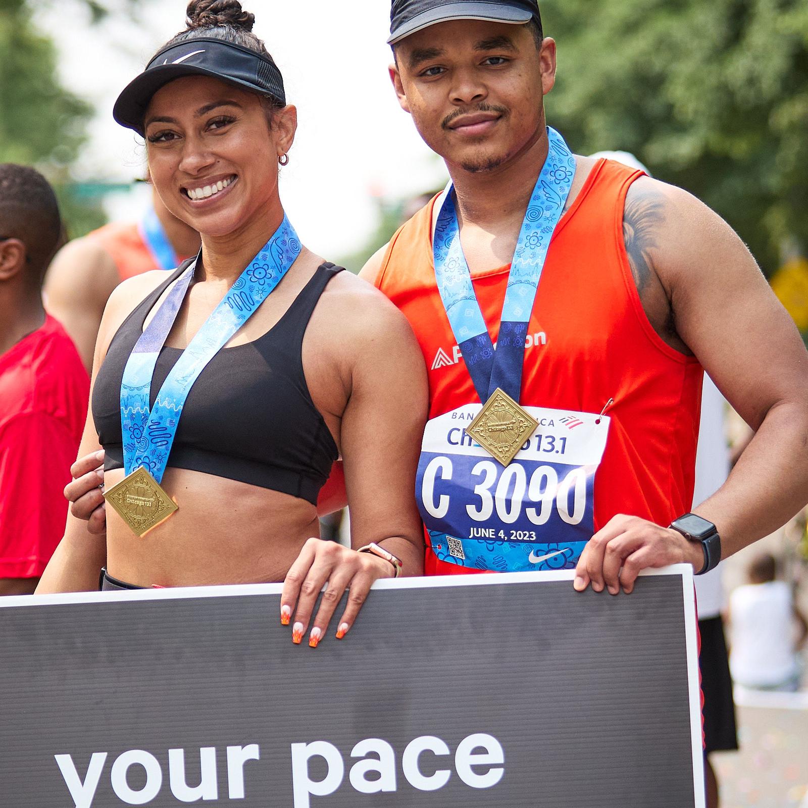 Completed our first Chicago Half Marathon together!