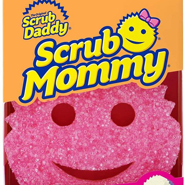 Scrub Daddy- Scrub Mommy - Dual Sided Sponge & Scrubber, Soft in Warm Water, Firm in Cold, FlexTexture, Deep Cleaning, Dishwasher Safe, Multipurpose, Scratch Free, Odor Resistant, Ergonomic (1 Count)