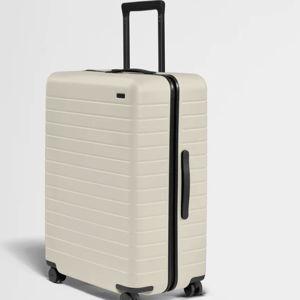 Shop Large & Checked Suitcases in Salt White | Away