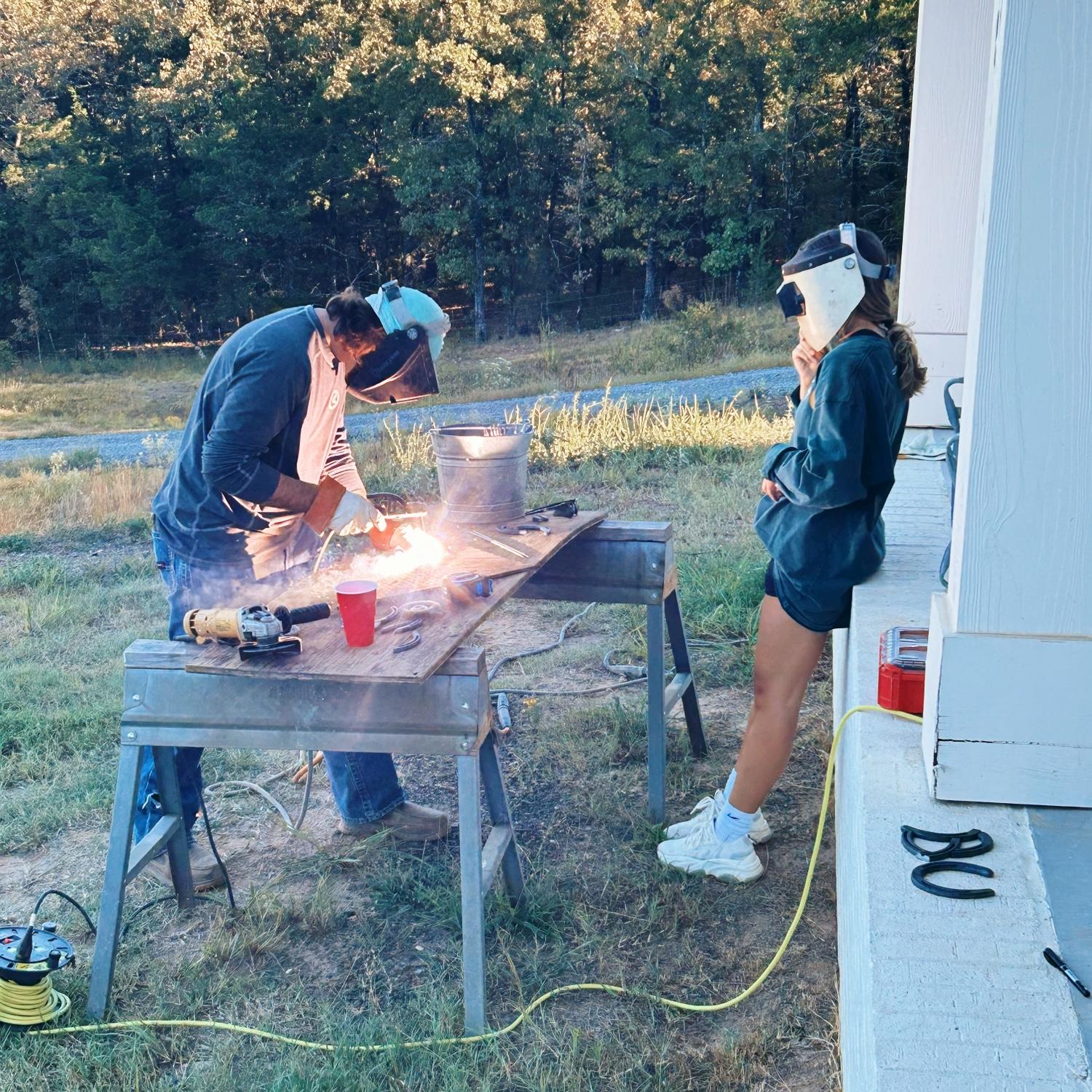Crafting Savannahs "But God" horseshoe sign. Photo credits to the Grooms youngest sister Adeline!