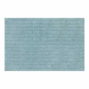 Blue Striped High-Low Bath Rug 20 X 30
