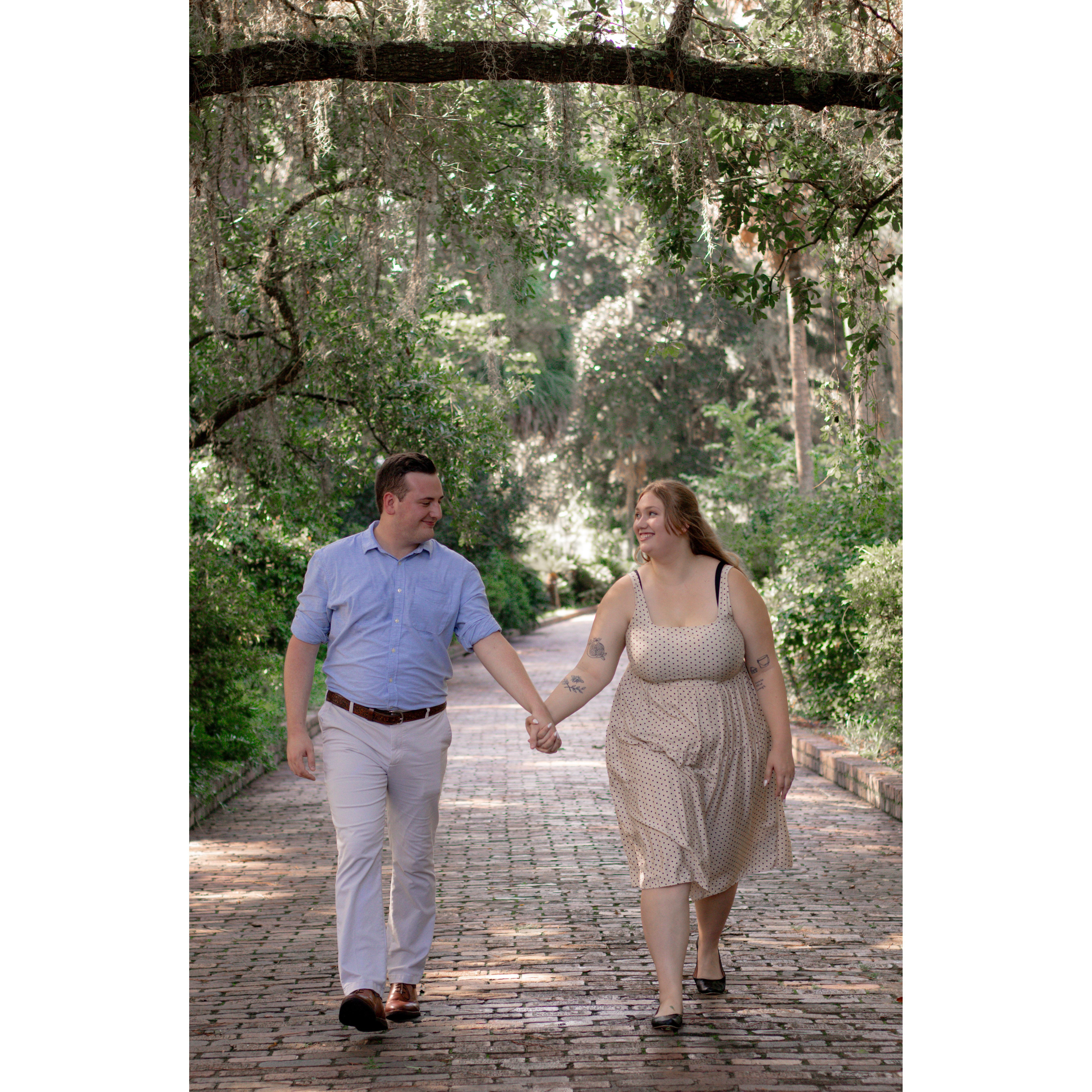 Engagement Photos taken at Maclay Gardens