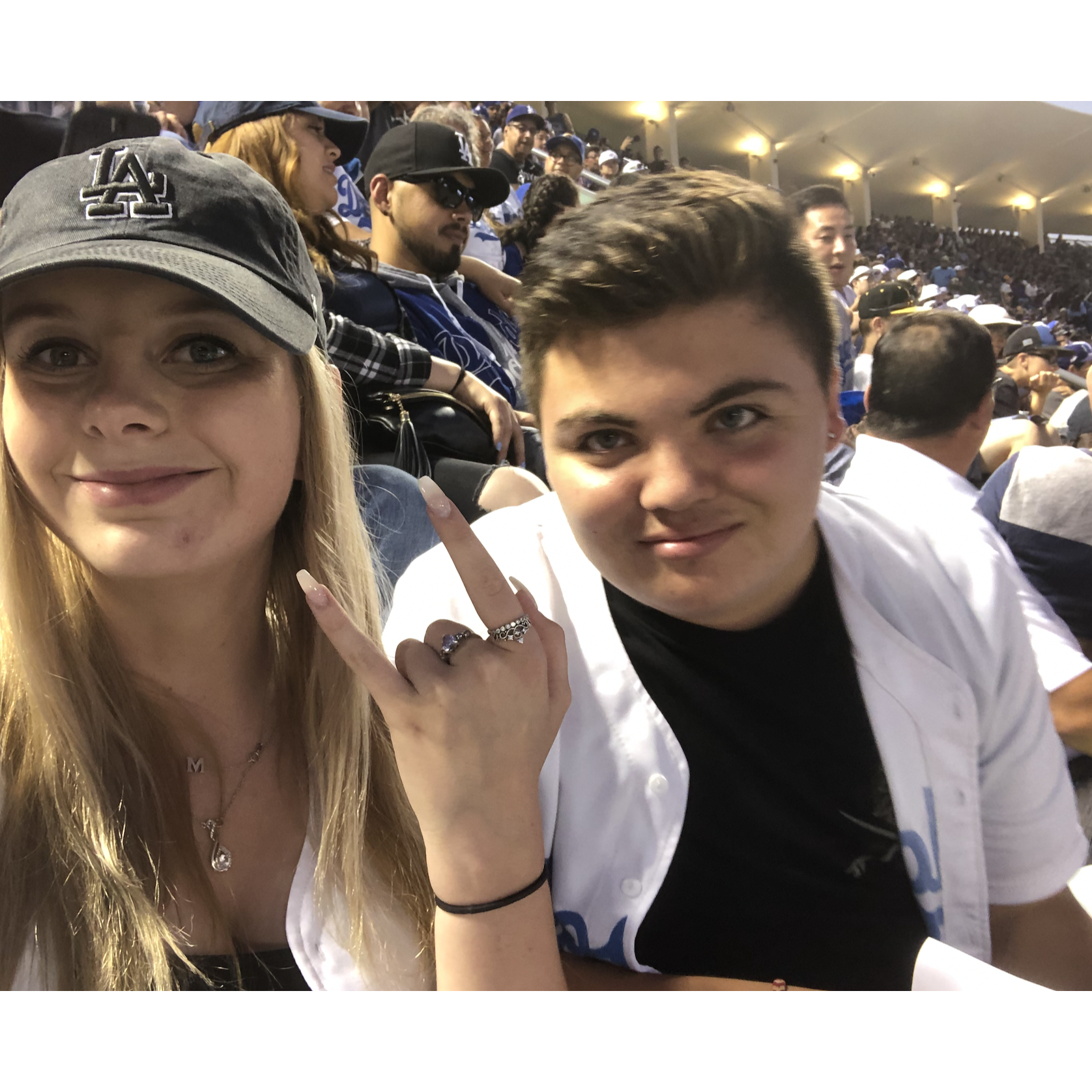 Madi's first Dodger game 2019