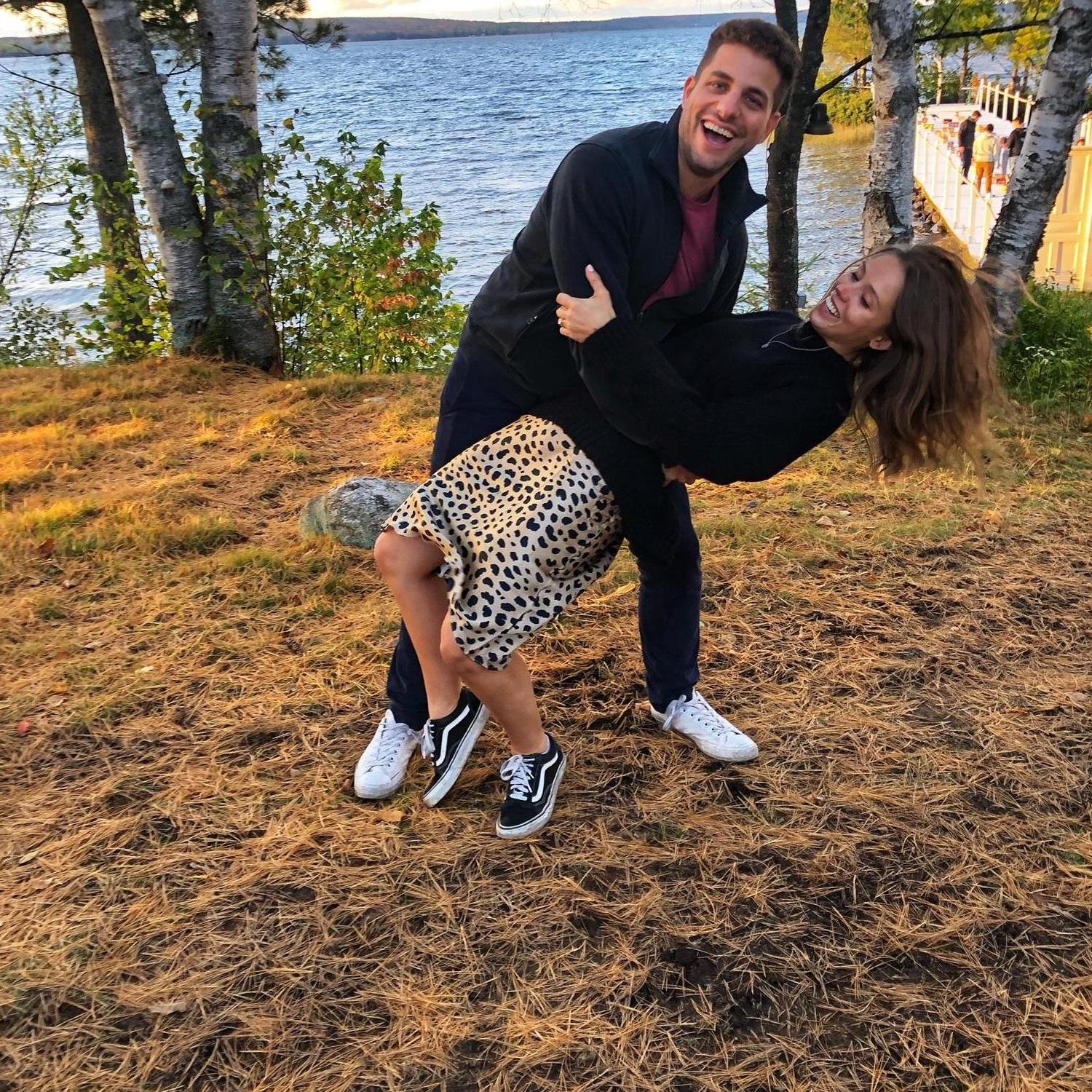 Celebrating at Jamie and Erica's wedding.