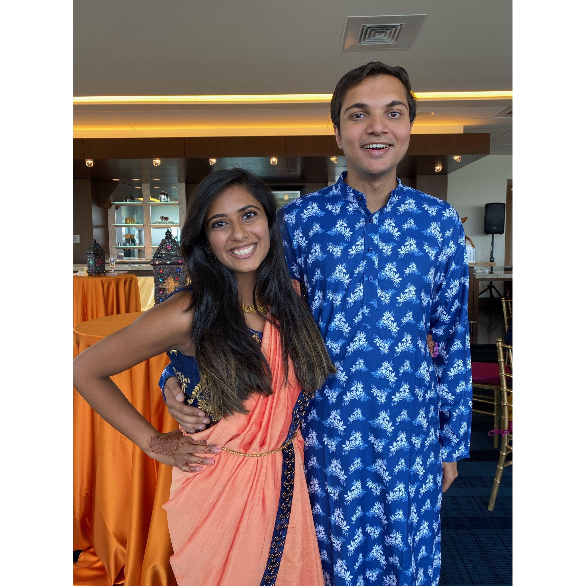 July 2021

Amaan and Mishaal's first big wedding together! Amaan may or may not have gotten Mishaal really sick right before this wedding. Oops
