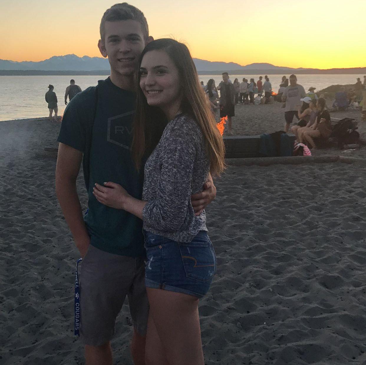 One of our first photos together in high school!