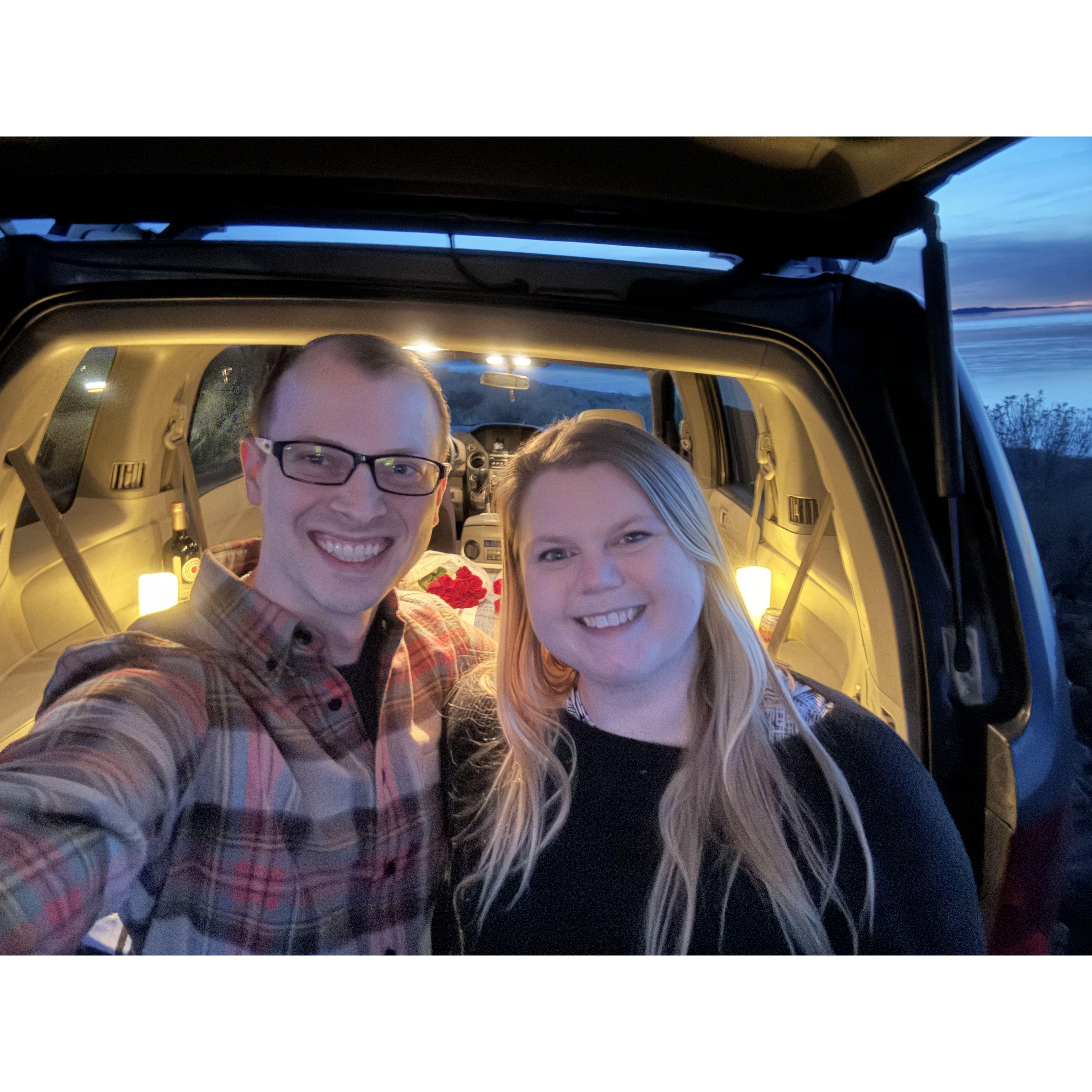 The night we got engaged.