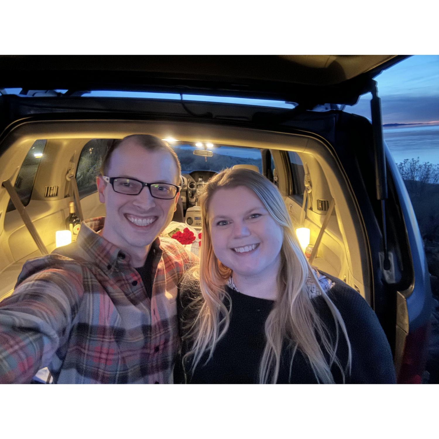 The night we got engaged.