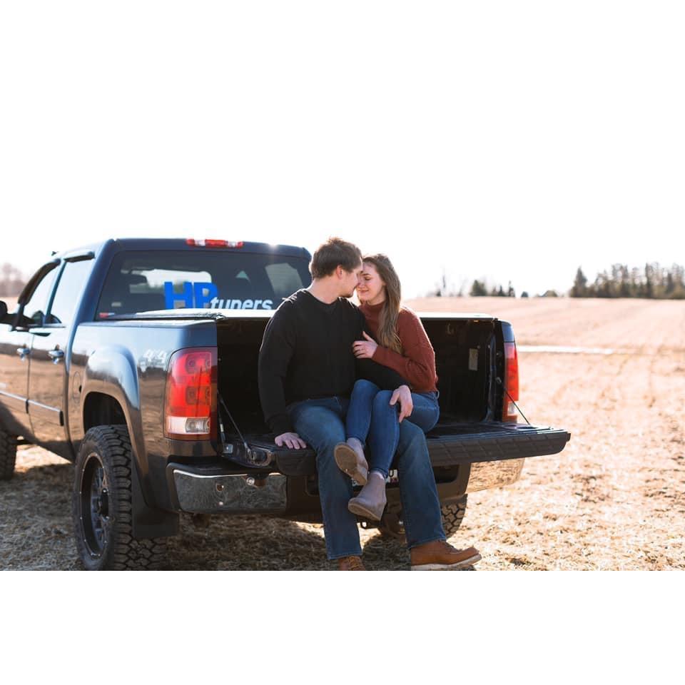 Of course Jordon wanted some pictures of us by his truck ;)