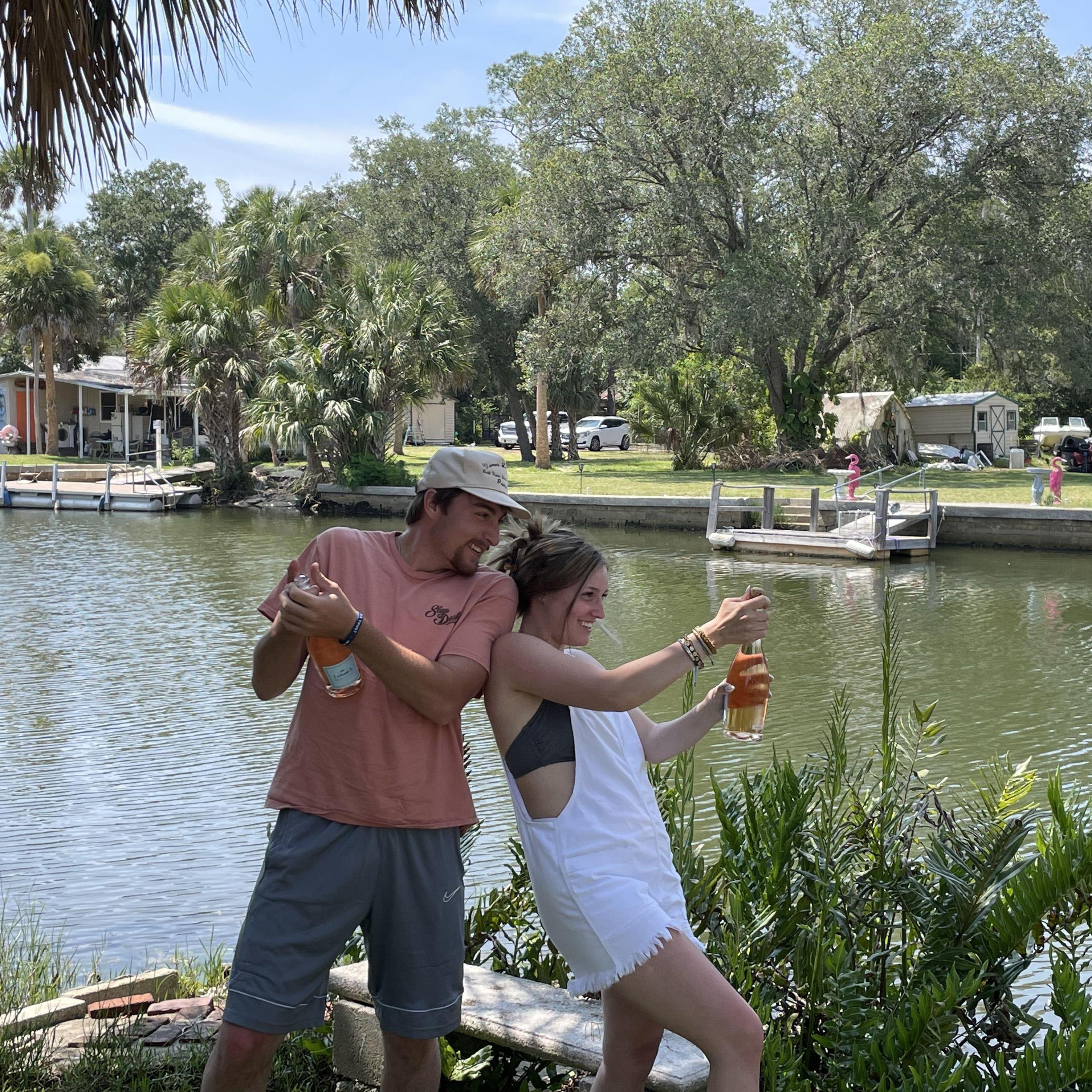 Champagne celebration