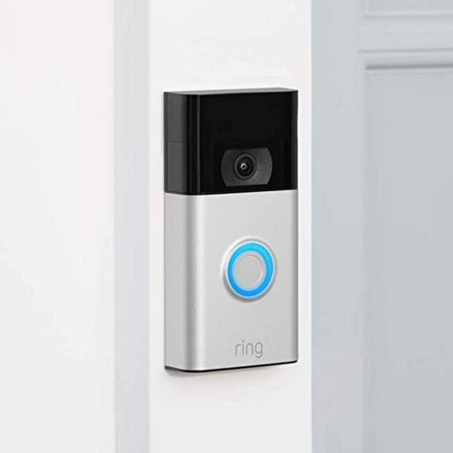 Certified Refurbished Ring Video Doorbell – newest generation, 2020 release – 1080p HD video, improved motion detection, easy installation – Satin Nickel