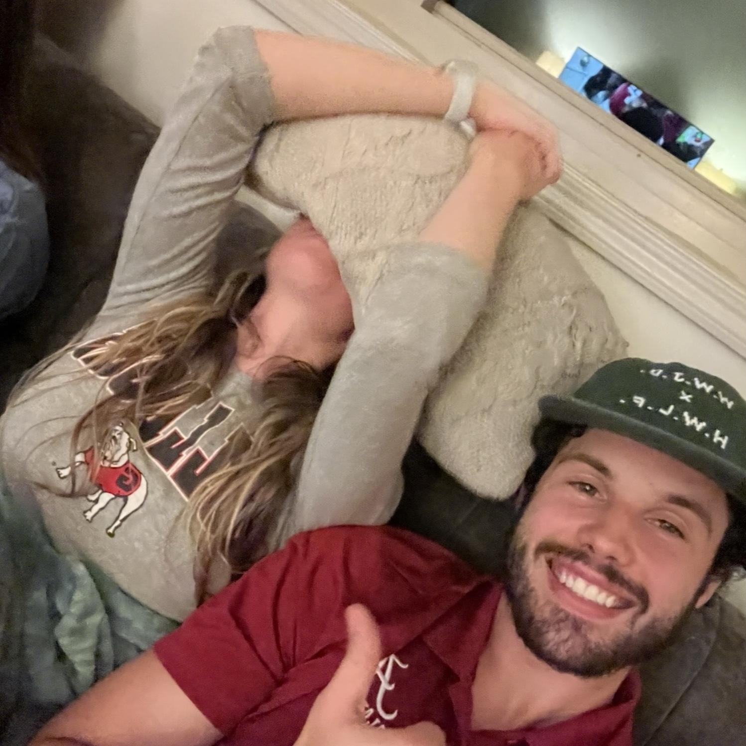 9/28/2024- Photo from Alabama versus Georgia football game at MJ's friend's house in Fayetteville, Arkansas. (This was also our one year, and was a very trying night of our relationship.)