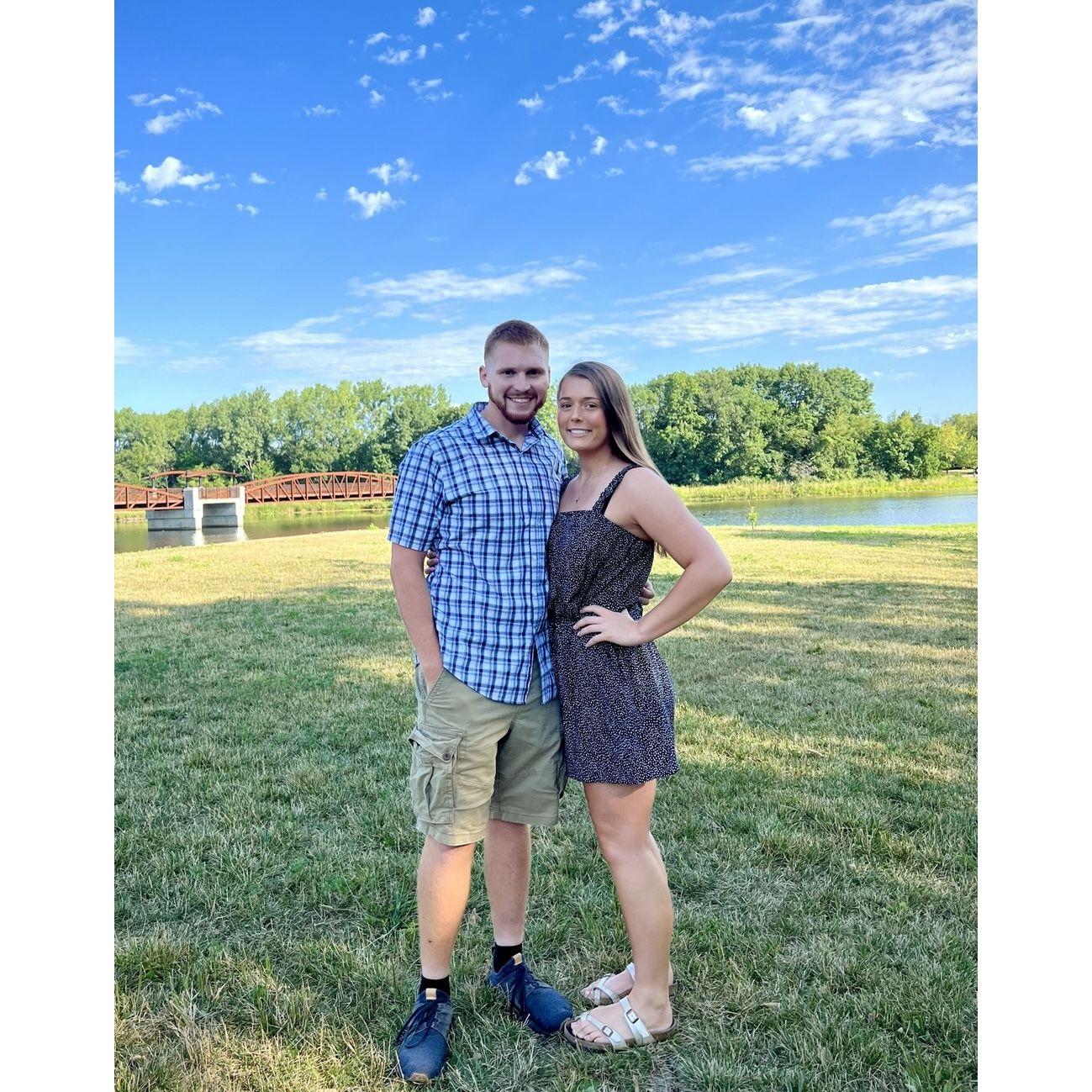 Moments before the surprise engagement (Aug. 2022)
