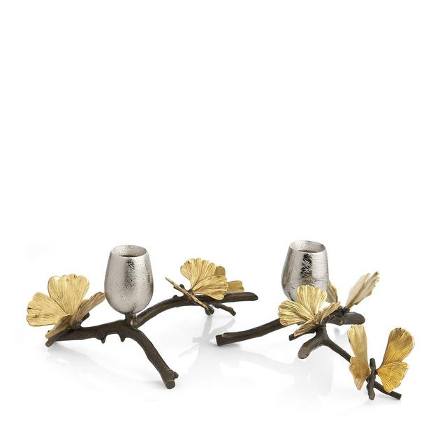 Michael Aram Butterfly Ginkgo Candleholder, Set of 2