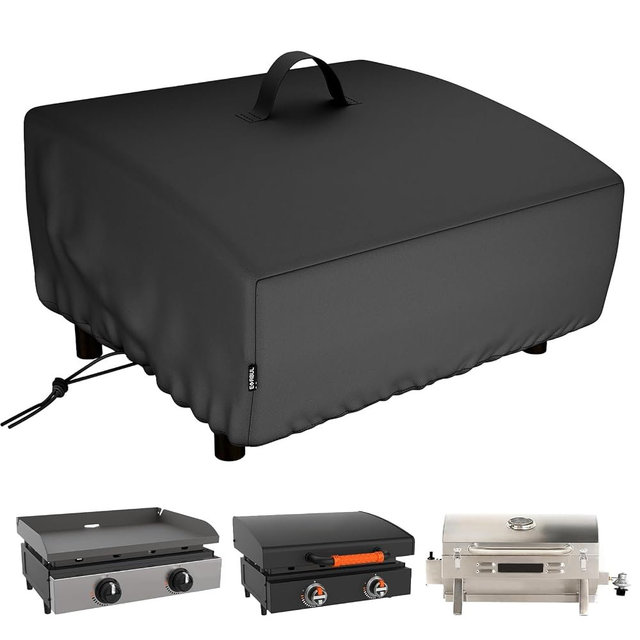 EVRBUL Portable Griddle Cover Fit for Blackstone 22 in and Pit Boss 2 Burner Tabletop Griddle, Tabletop Grill Cover Fit for Royal Gourmet and GasOne 3 Burners Flat Top Gas Grill, 27"L x 23"W x 12"H