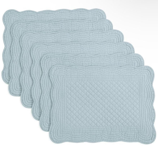 HOMBYS Quilted Placemats Set of 6