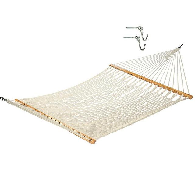Castaway Hammocks 13 ft. Traditional Cotton Rope Hammock with Free Hanging Hardware