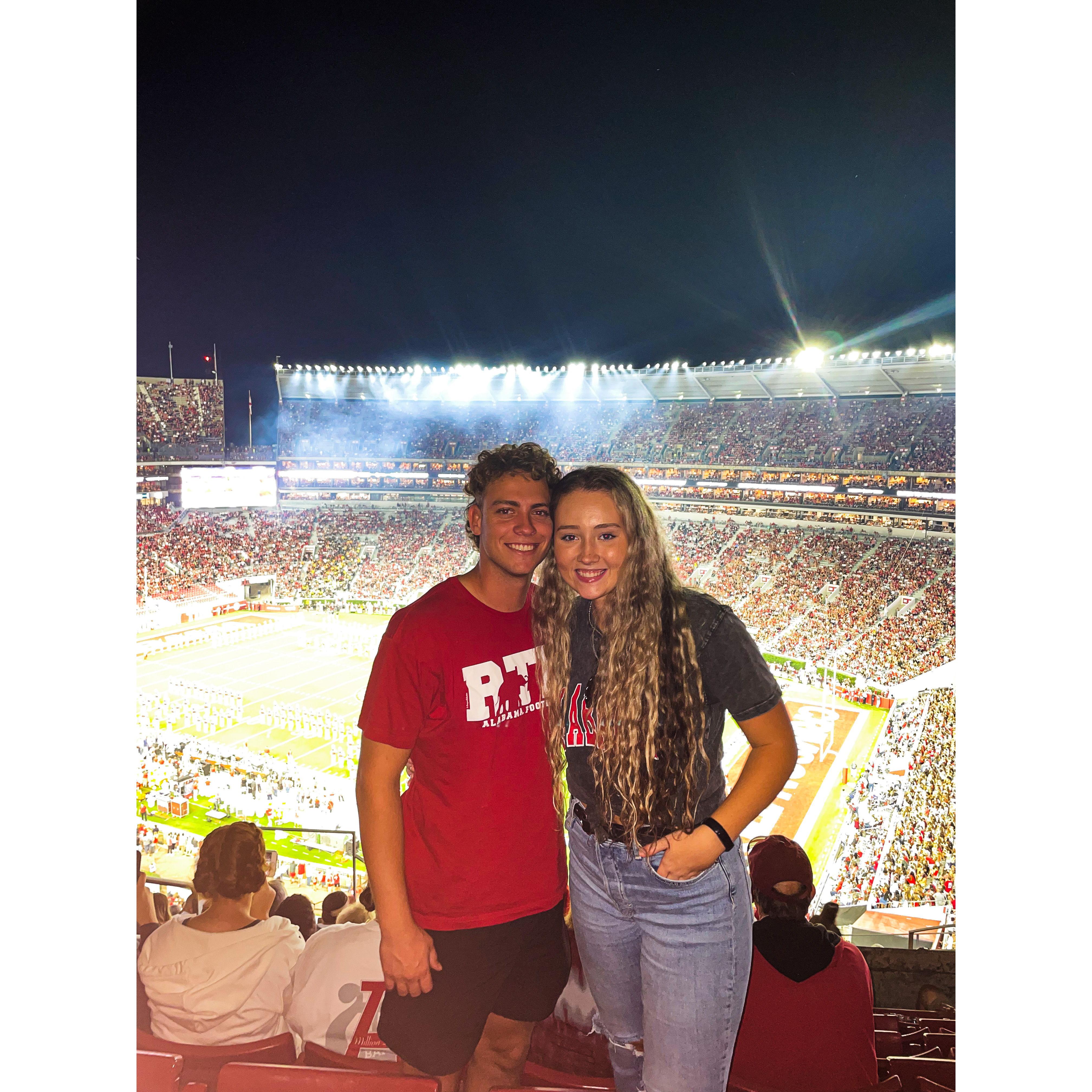 First Alabama football game together.