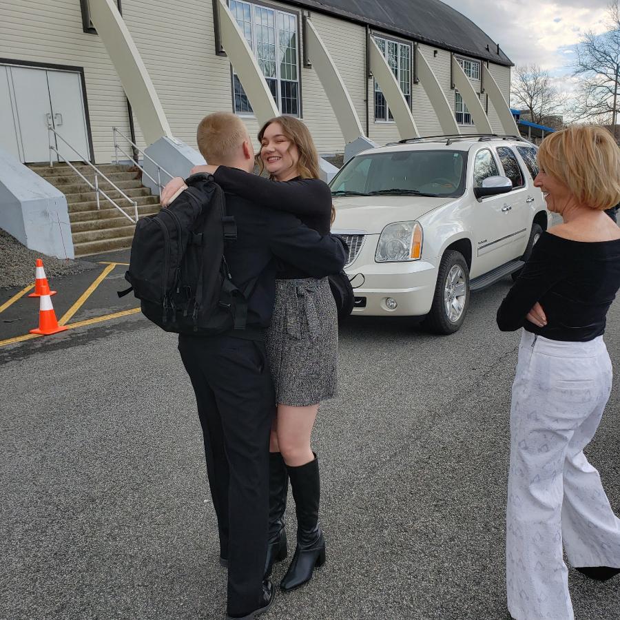 Reuniting at Max’s OCS graduation after 3 months apart and writing lots of letters