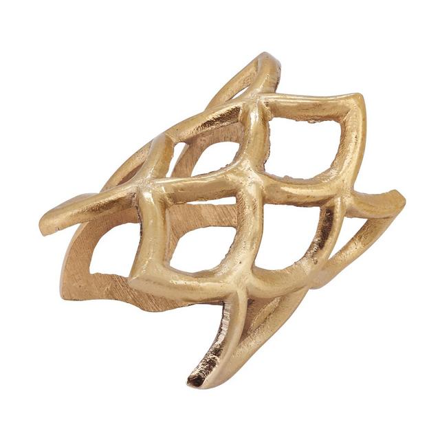 Saro Lifestyle Beachside Beauty Scallop Coral Napkin Ring , Gold