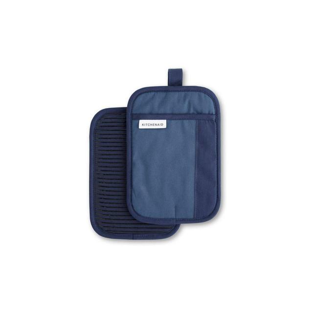 KitchenAid 2pk Cotton Beacon Pot Holders Blue