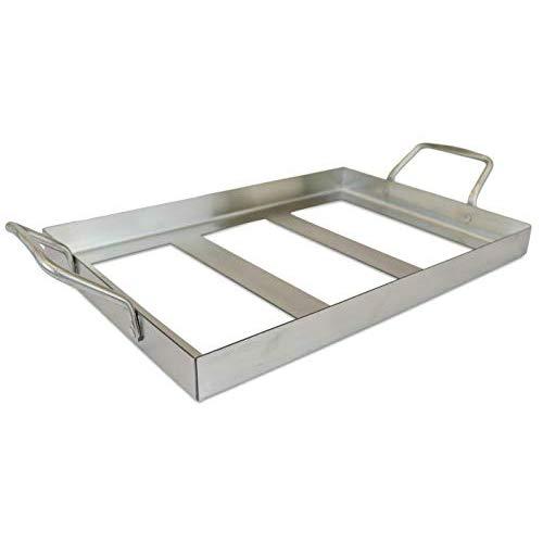 Himalayan Secrets Himalayan Salt Block Cooking Tile for Grilling or Serving - for Building Salt Walls As Well (Stainless Steel Tray 12" x 8" x 2")