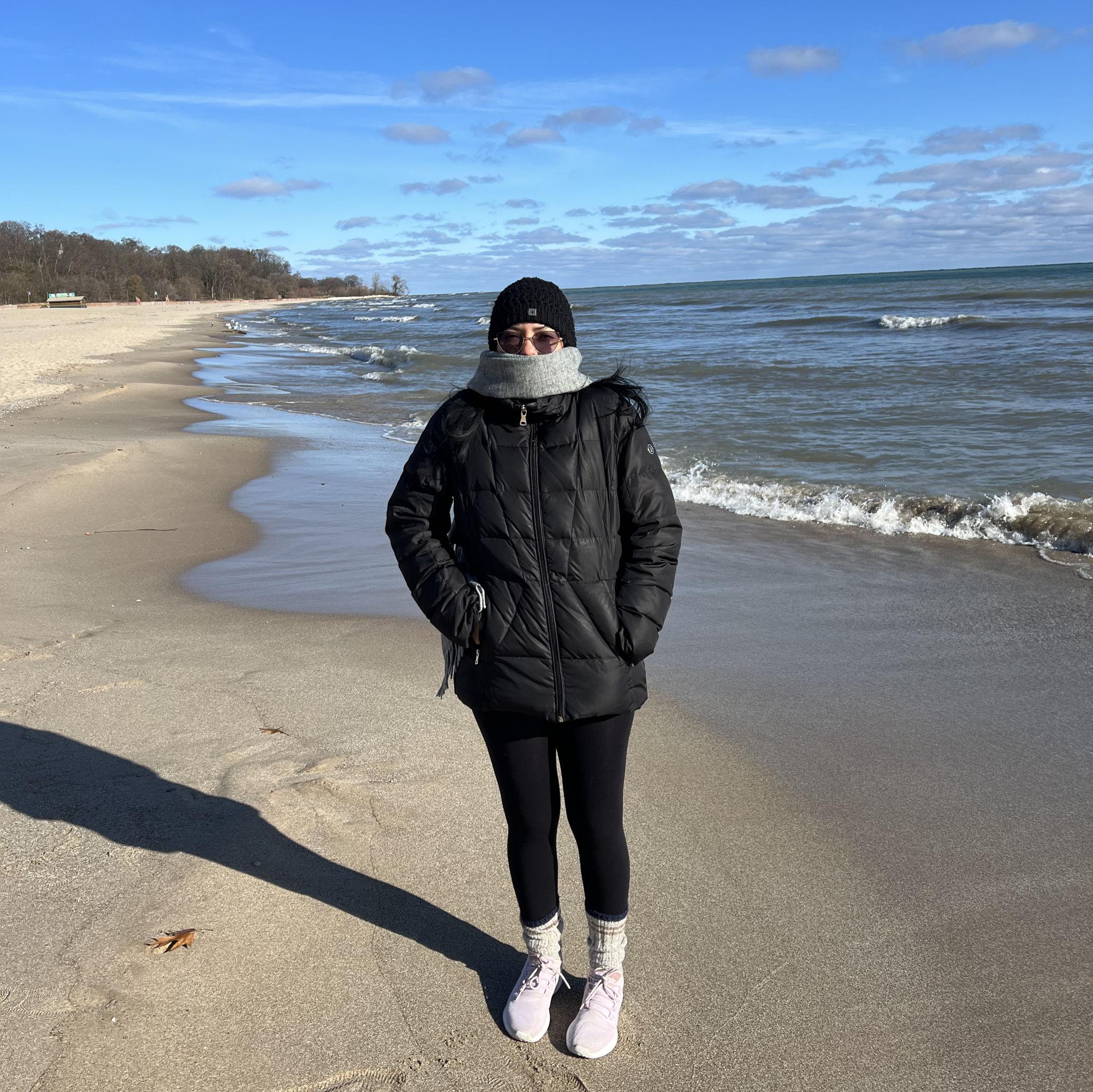 Rocio´s first visit to Milwaukee in ¨Winter¨ -- It was 50°F that day