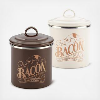 Bacon Grease Cans, Set of 2