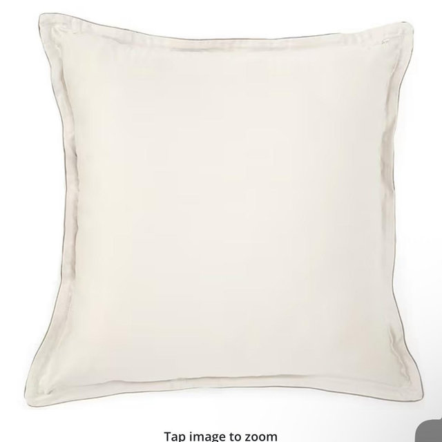Luxury Hotel Elegance Sateen Flange Trim Euro Sham