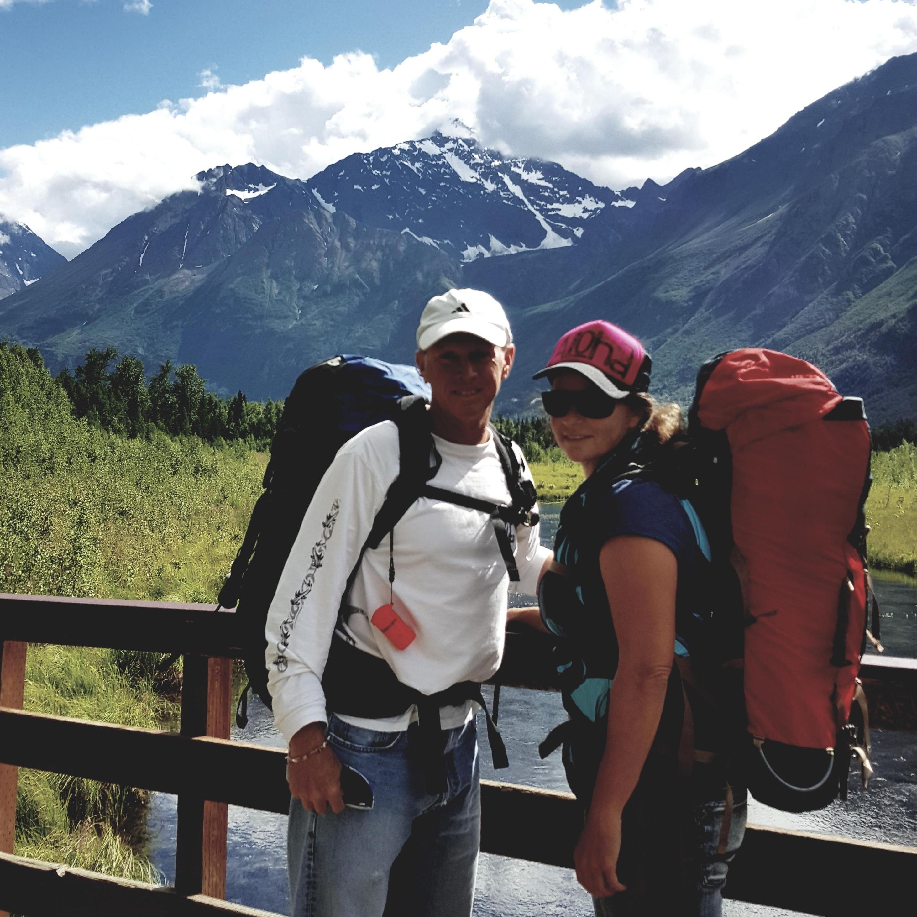 Trail head to our Yurt camp located at Eagle River Nature Center.