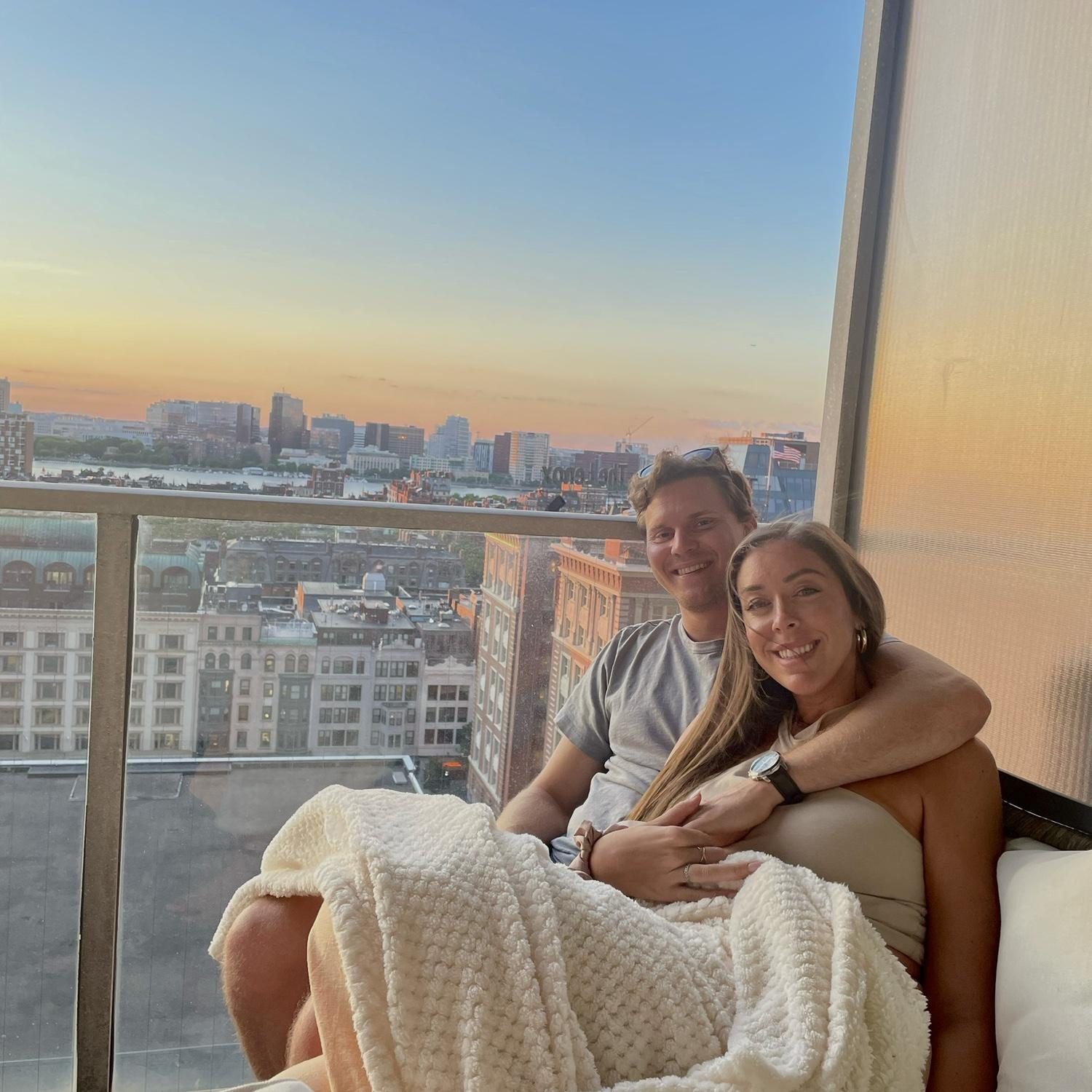 Evenings on our balcony in Boston, MA.
