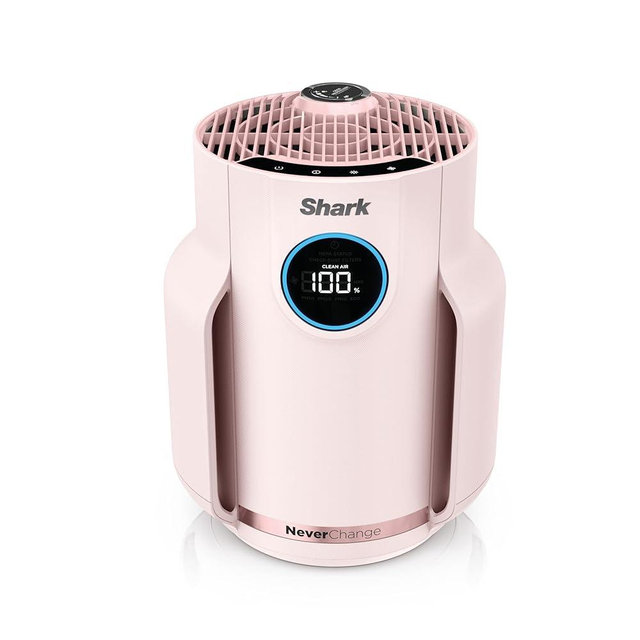 Shark NeverChange Air Purifier Compact Pro with Long-lasting HEPA Exceeding Filtration, Captures Pet Dander, Dust, Smoke, and Allergens, up to 250 sq. ft. for Bedroom, Home Office, Dorm, HP072PK
