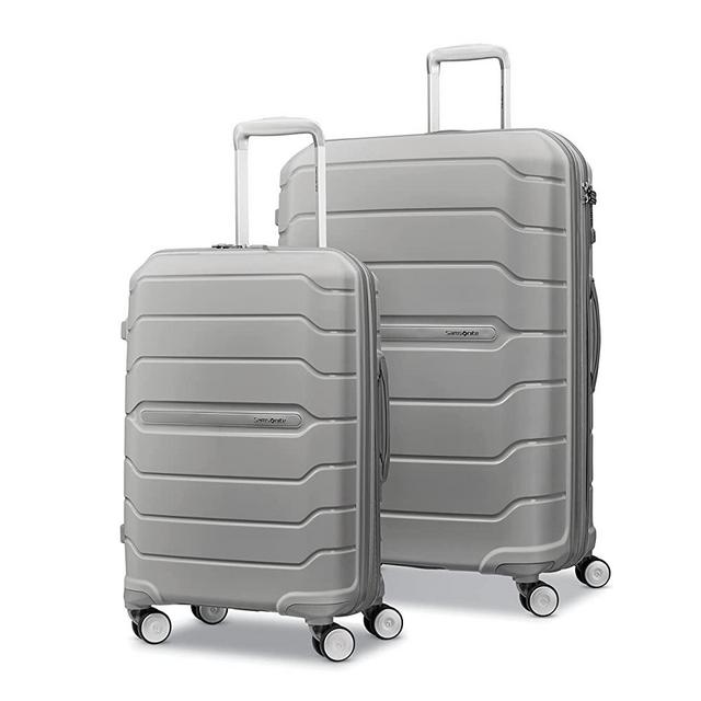 Samsonite Freeform Hardside Expandable with Double Spinner Wheels, Light Grey, 2-Piece Set (21/28)