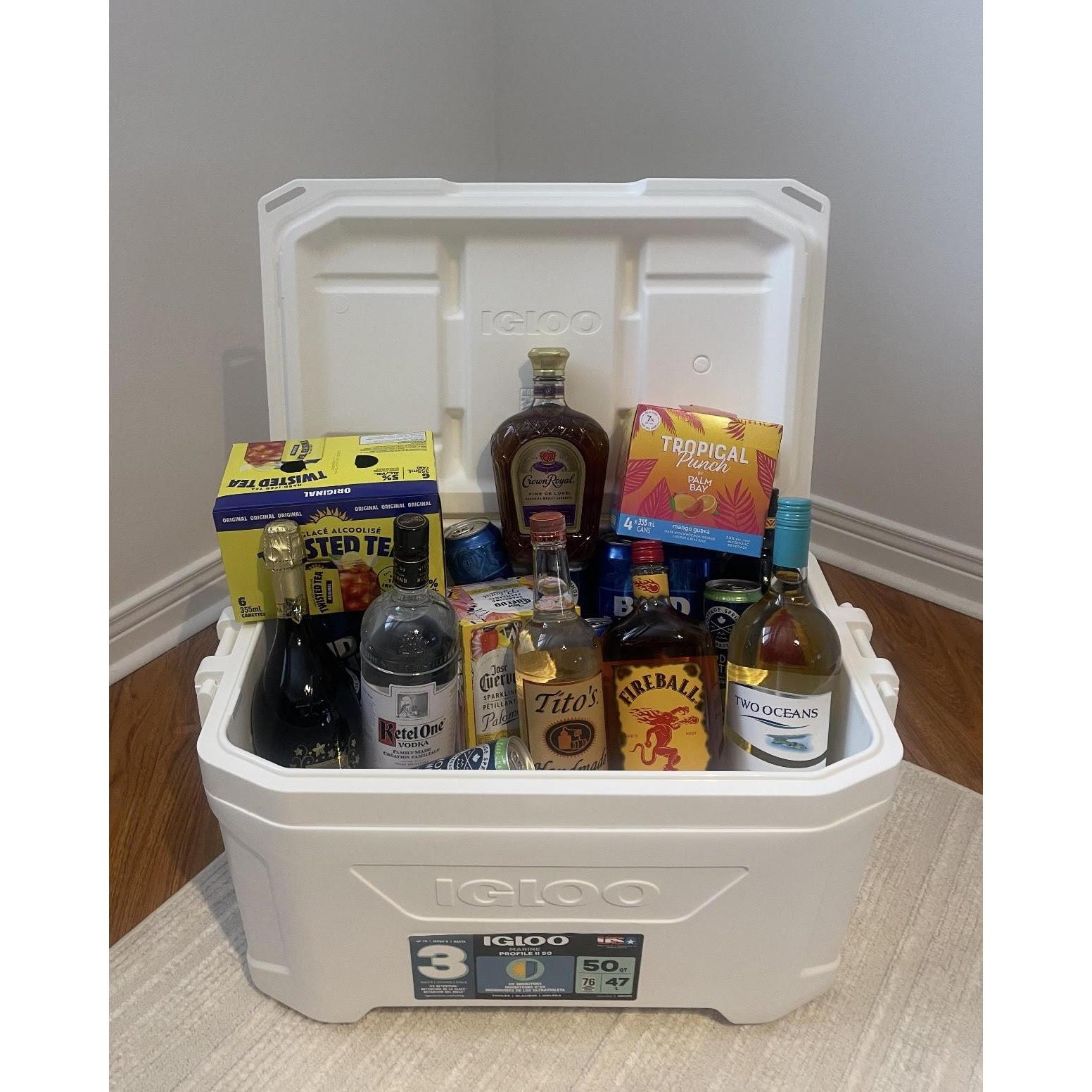 Door Prize #2 - Titos, Kettle One, Crown Royal, Fireball, Twisted Teas. Champagne, Beer, Wine & Coolers