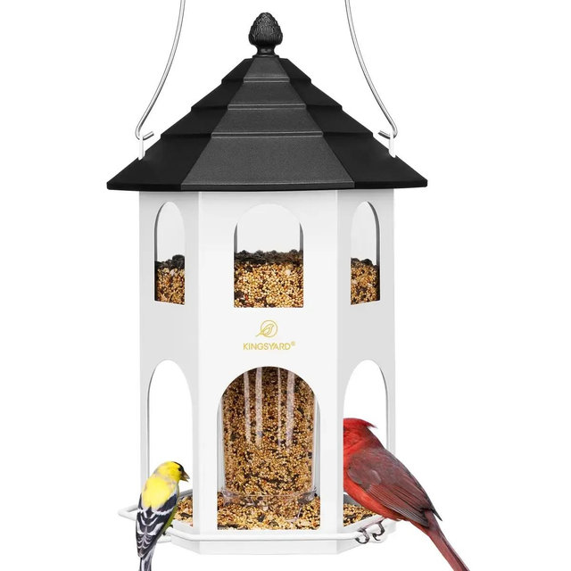 Kingsyard Weatherproof Metal House Bird Feeder
