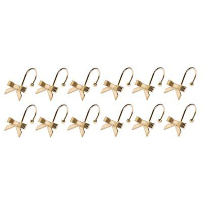 kate spade New York Bow Shower Curtain Hooks in Gold