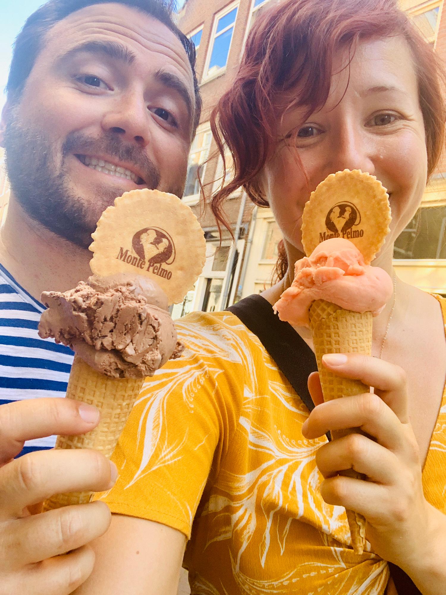 Ice cream on a VERY hot day in Amsterdam