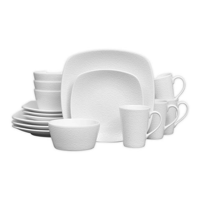 Noritake® White on White Snow Square 16-Piece Dinnerware Set