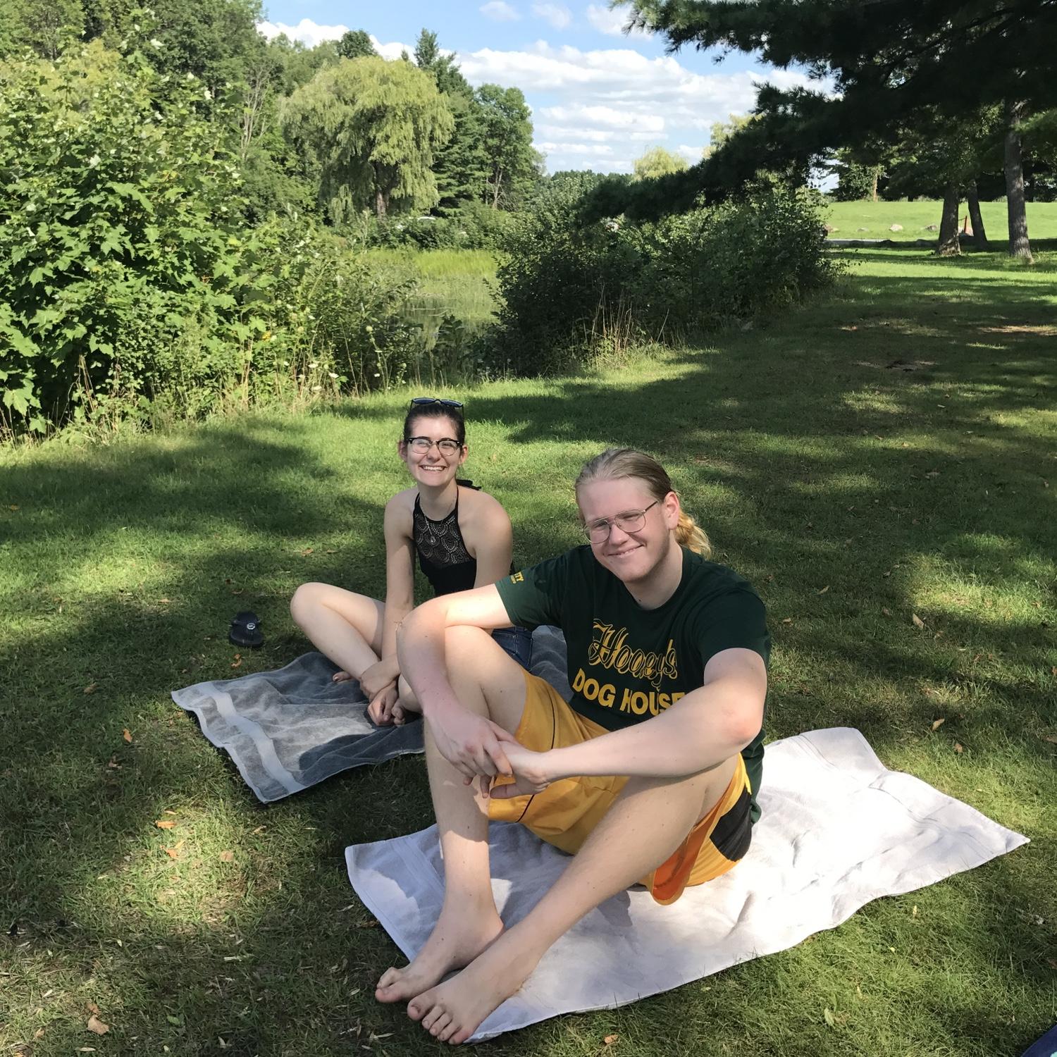 Swimming at Lehman Park in Potsdam, NY. 
(August 2018)