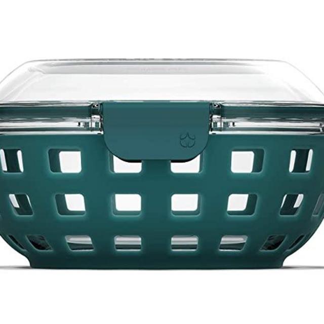 Ello DuraGlass Food Storage Glass Lunch Bowl Container - Meal Prep Container with Silicone Sleeve and Airtight Lid, 5 Cup