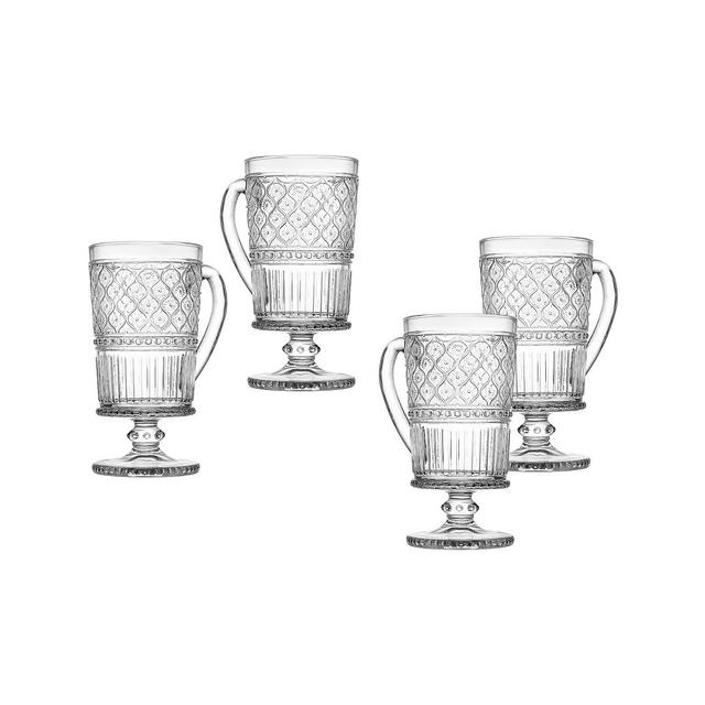 Godinger Claro Clear Set of 4 Footed Mug