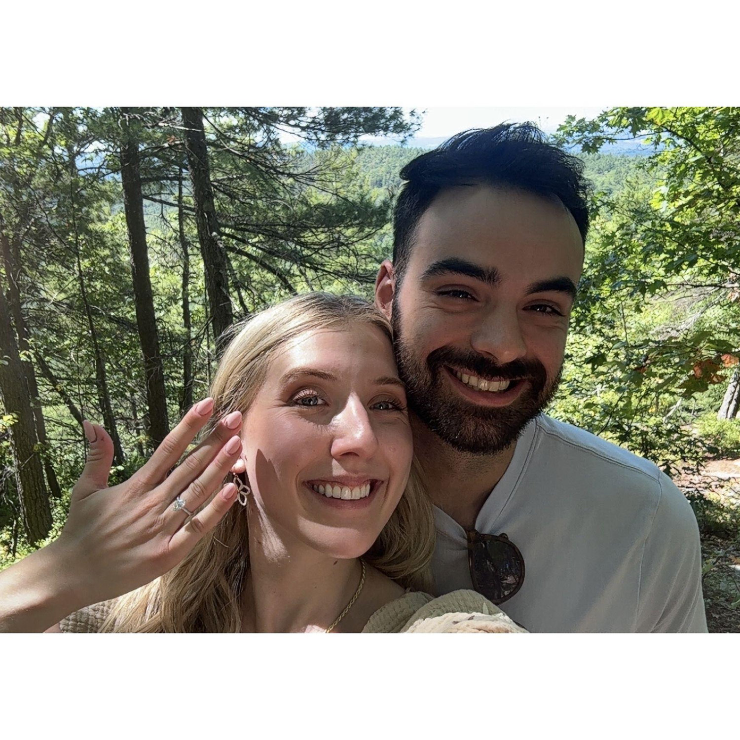 Summer 2025: Michael proposed on August 22nd on a hike in Vermont!